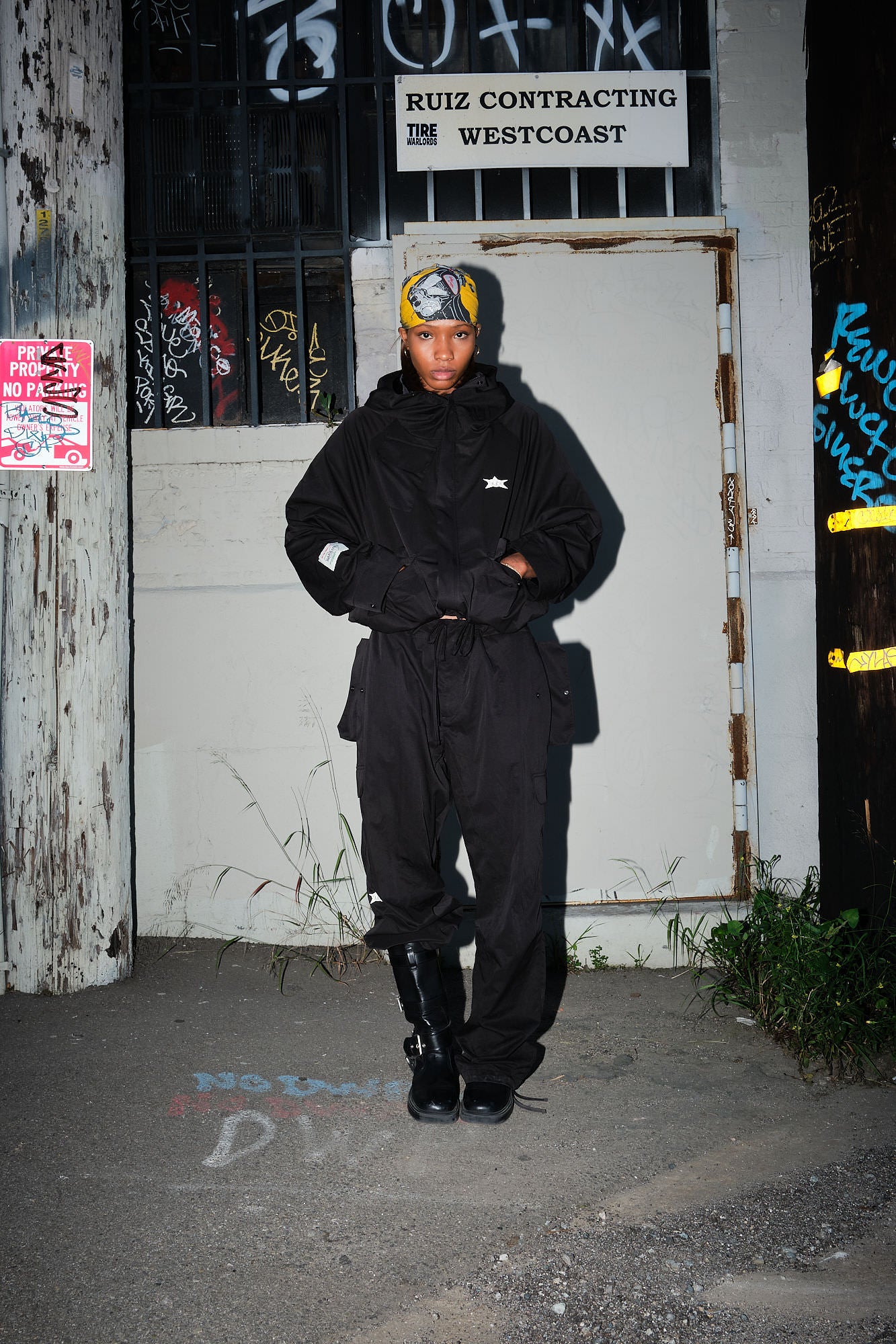 Star Hooded Nylon Jacket