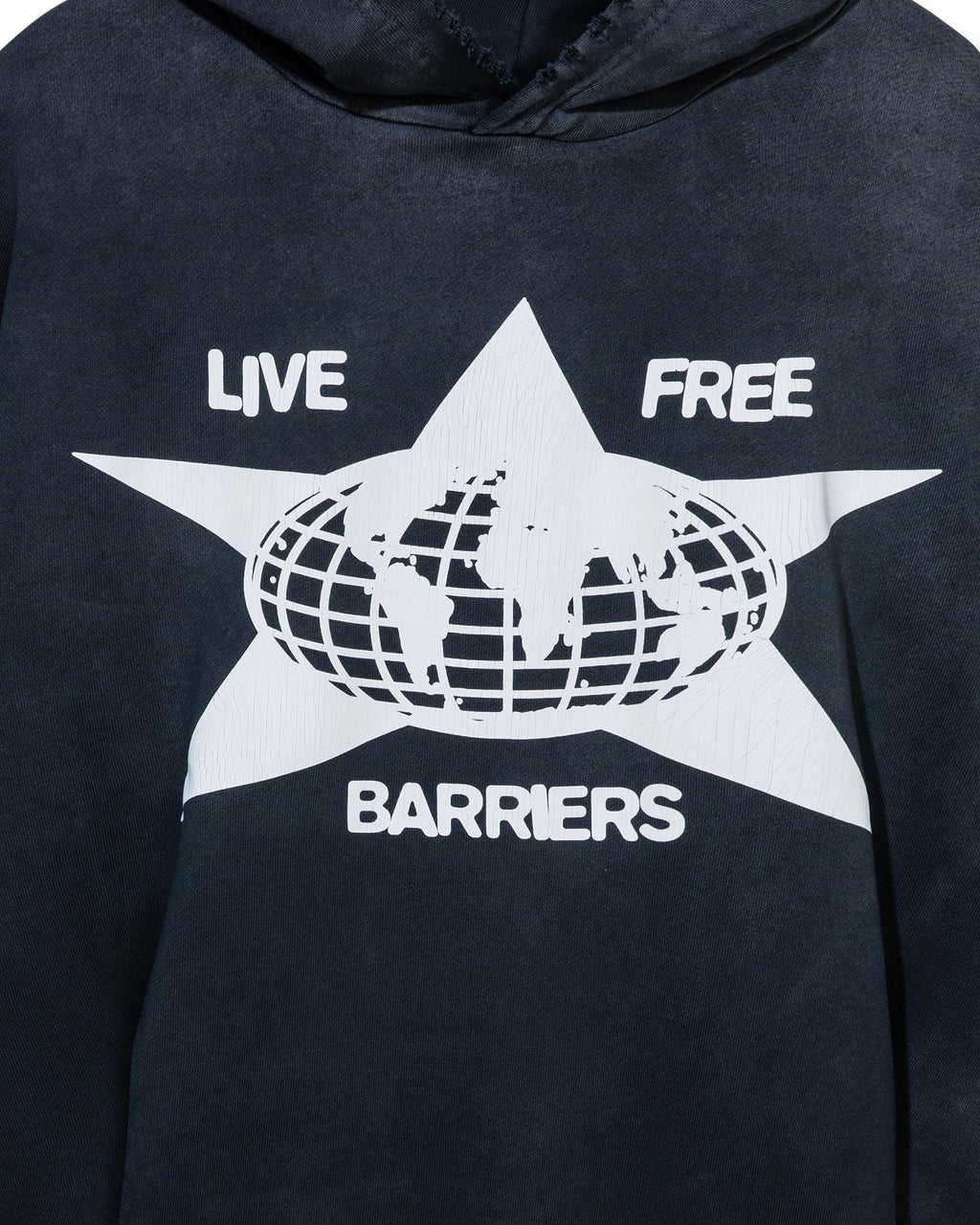 Barriers Cowrie Vintage Black Hoodie