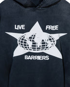 Barriers Cowrie Vintage Black Hoodie