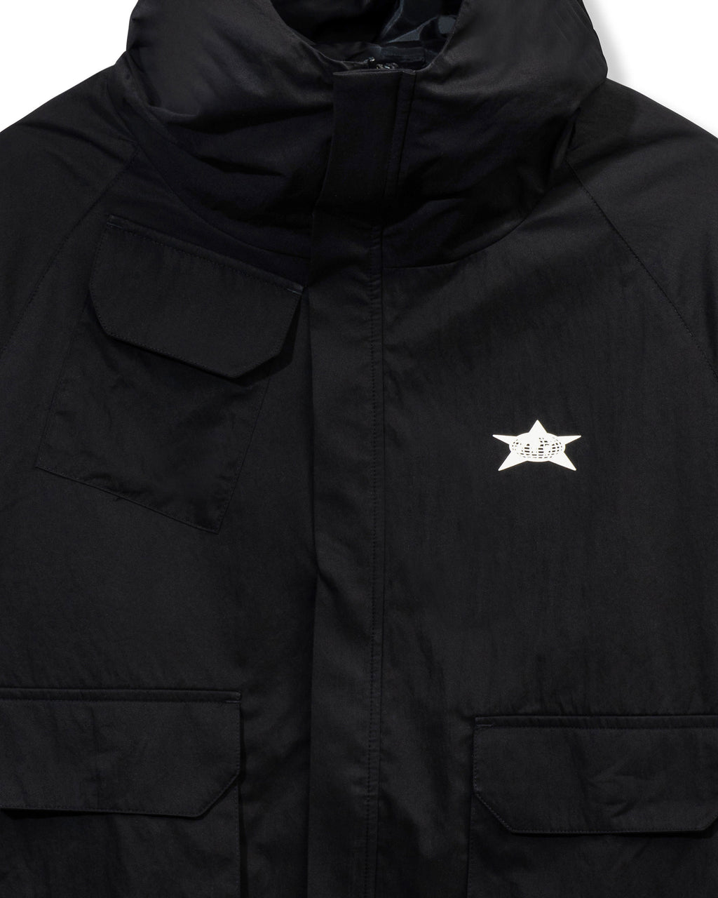 Star Hooded Nylon Jacket