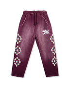 Barriers Cowrie Shell Maroon Sweatpant