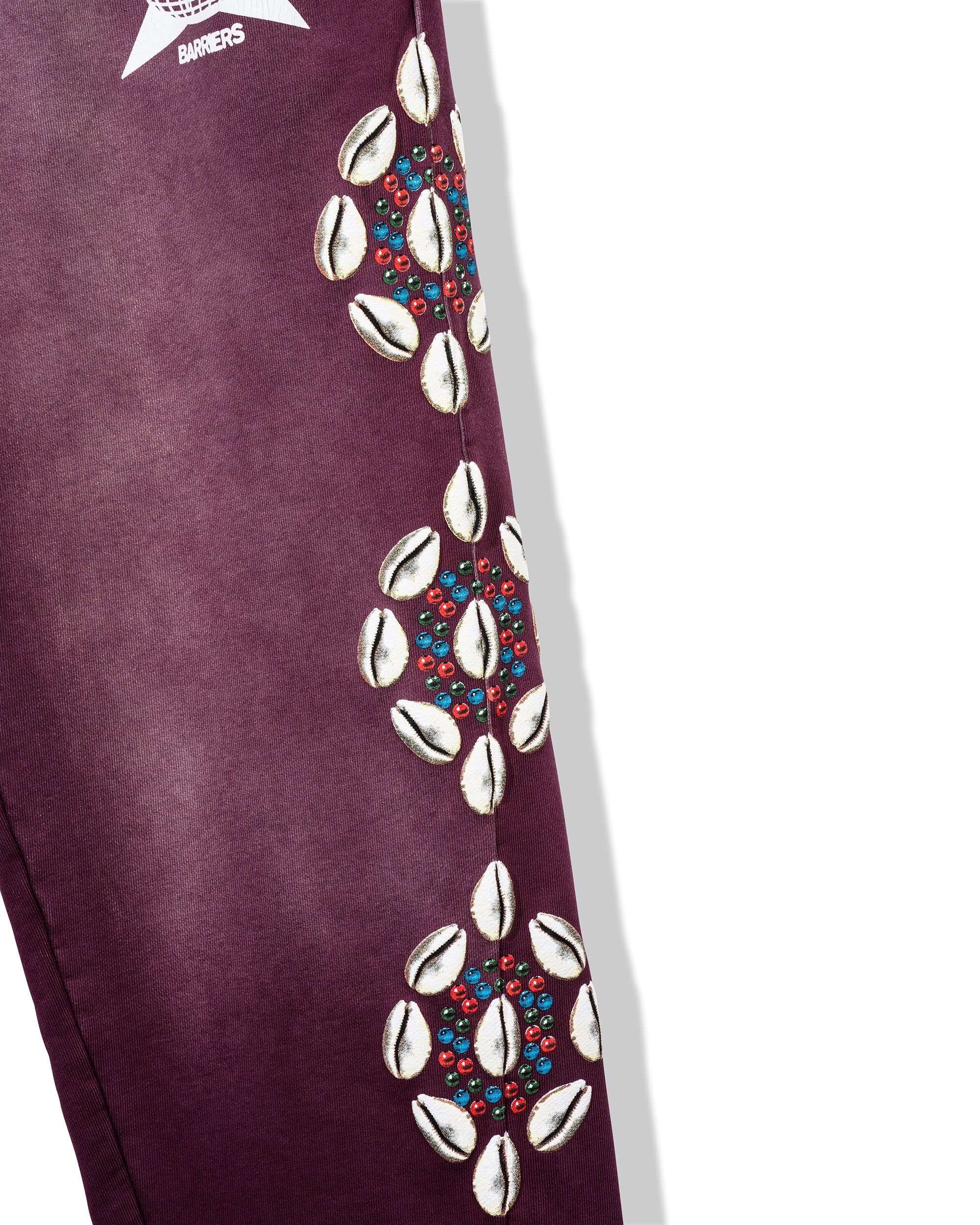 Barriers Cowrie Shell Maroon Sweatpant